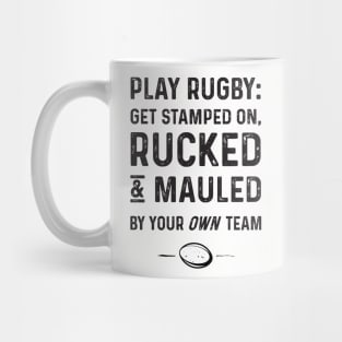 Play Rugby Get Rucked N Mauled Mug